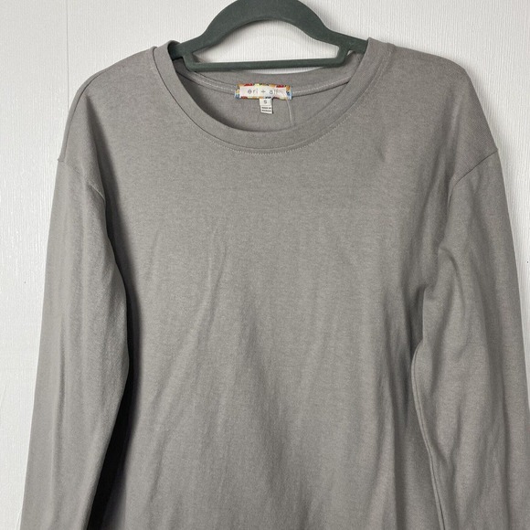 Anthropologie Eri + Ali NWT Taupe Long Sleeve Cotton Blouse Size Small. - Picture 2 of 11